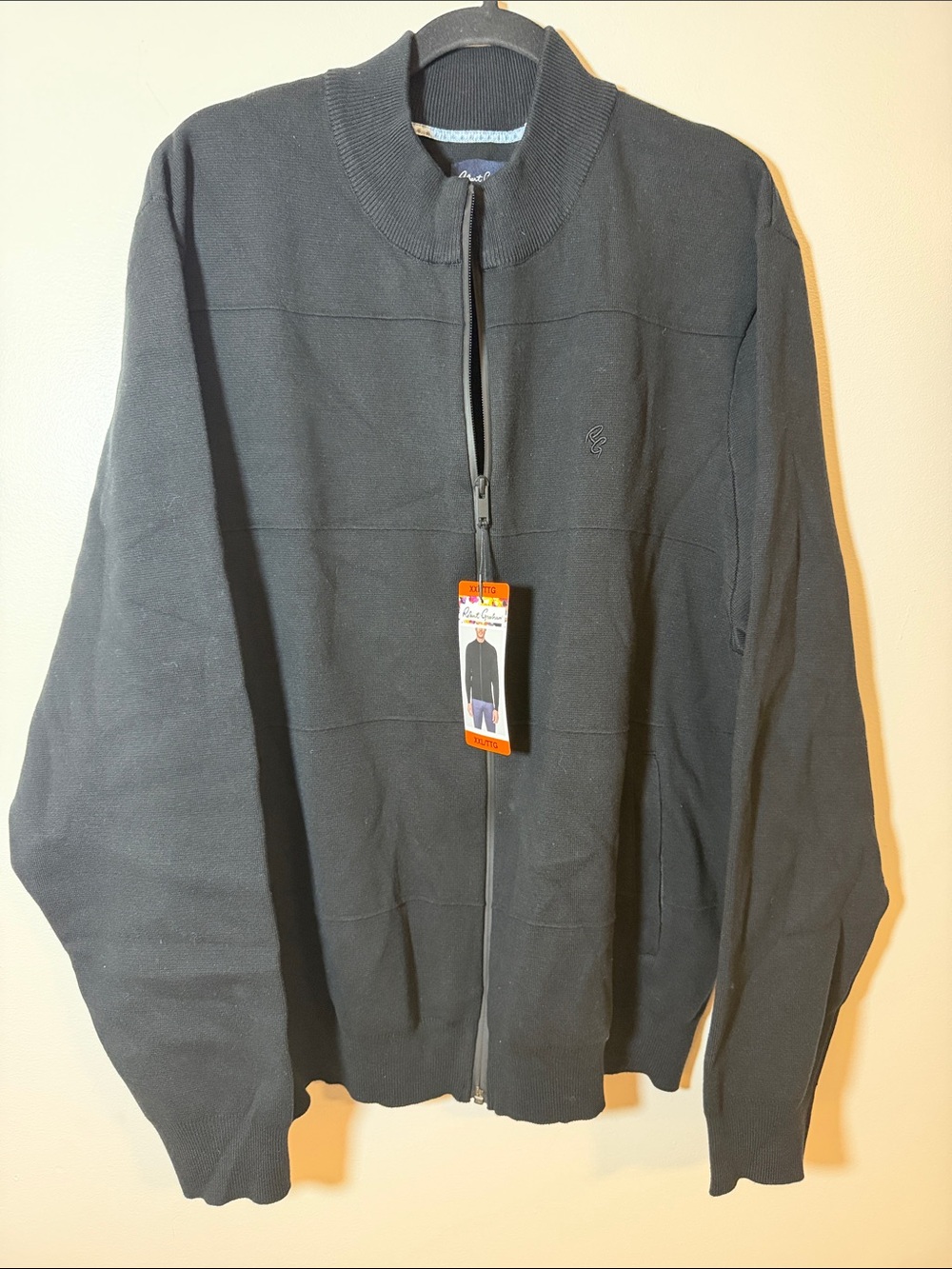 Robert Graham Black Full-Zip Knit Sweater Jacket